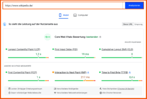 Core Web Vitals PageSpeed Insights