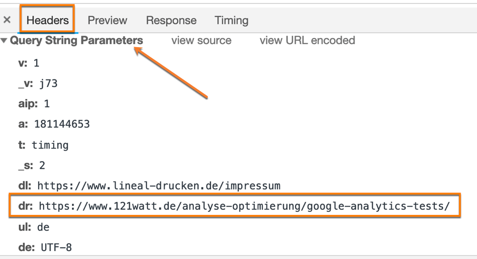 Link mit "normalen" Referrerdaten in Google Analytics