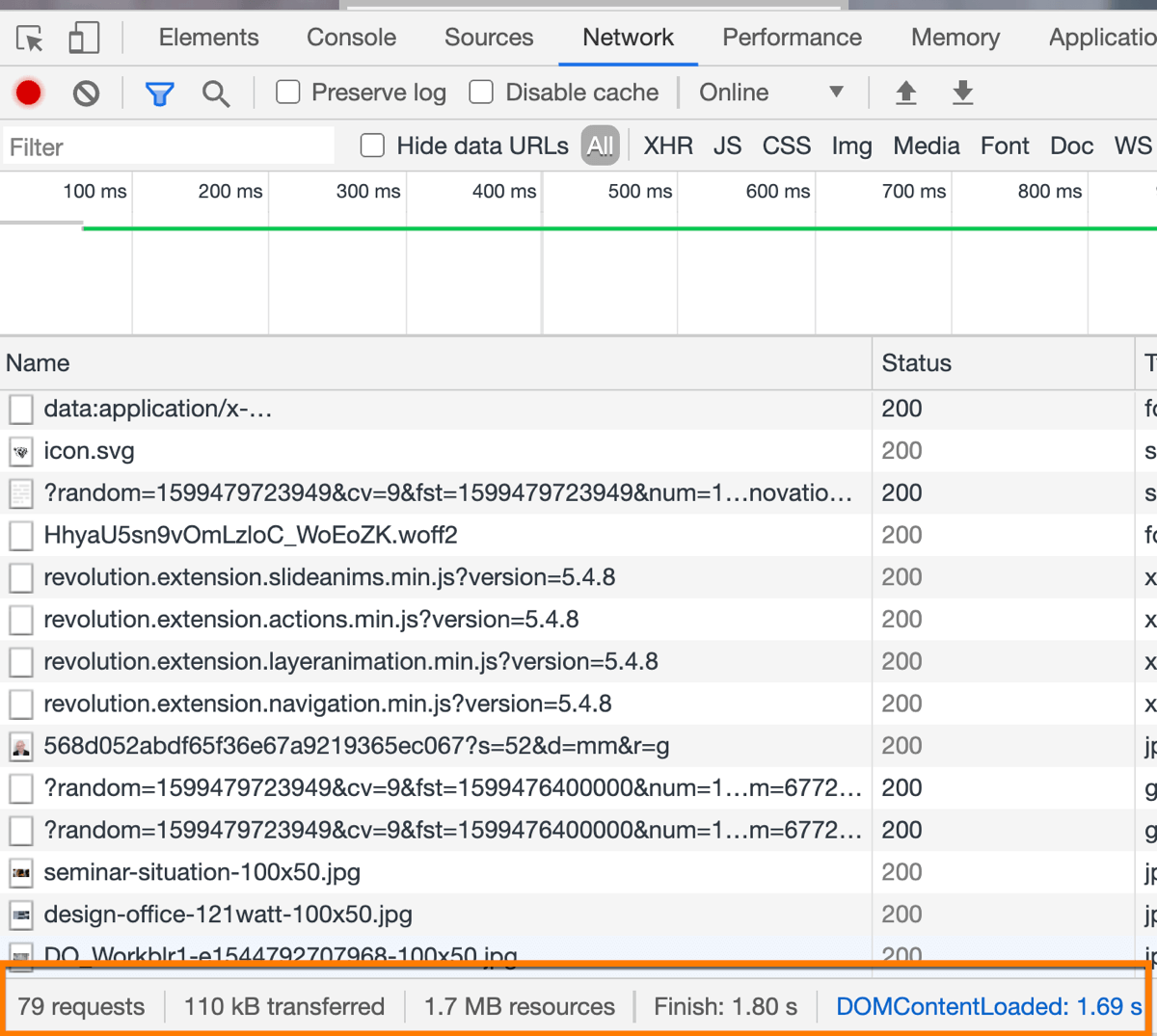 So analysierst du in der Chrome Entwicklerconsole die Anzahl der Request im Reiter Netzwerk