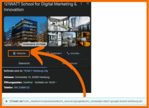 UTM-Parameter - Unternehmenseintrag Hamburg