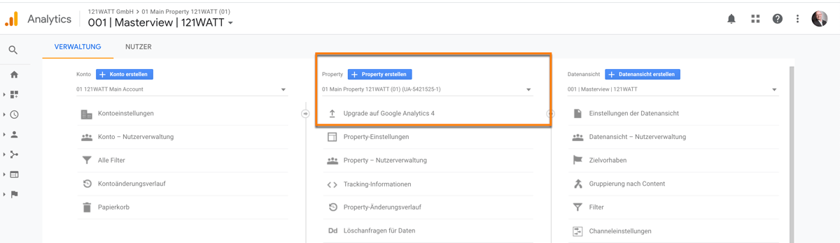 Upgrade auf Google Analytics 4 (GA4) oder neu einrichten?