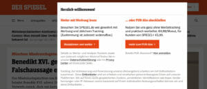 DER SPIEGEL Cookie Banner