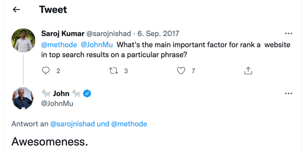 Was ist das Geheimnis perfekter Inhalte für den Google Algorithmus? Awesomeness!