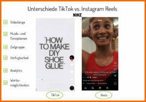 Unterschiede zwischen TikTok und Instagram Reels