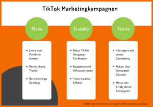 3 Phasen der TikTok Marketingkampagne: Planen, Erstellen, Starten