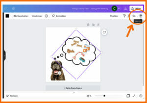 Design Elemente in Canva sperren