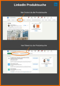 Die LinkedIn Produktsuche