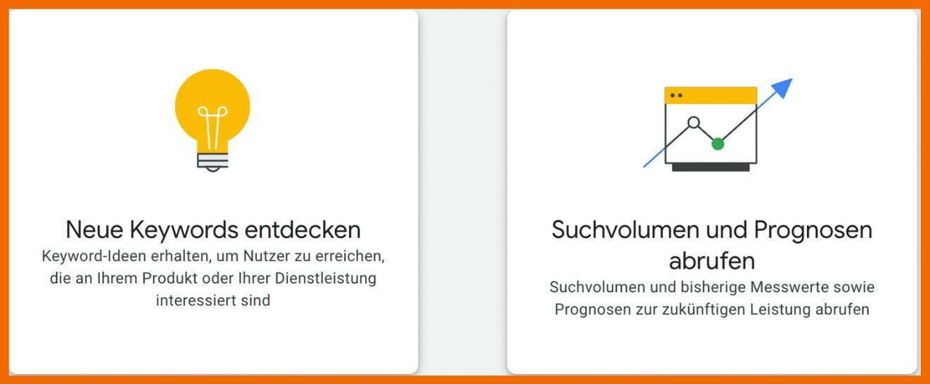 2 Funktionen des Google Keyword-Planer