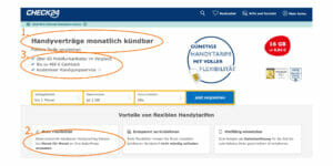 SEA - Landingpage von CHECK24