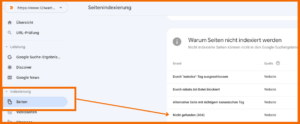 GSC - 404-Fehlerseiten identifizieren