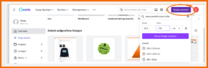 Canva: Neues Design im Format 30.5 x 17.6 cm anlegen