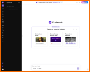 Chatsonic - Chatbot Startseite