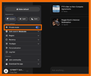 You.com - Private Mode